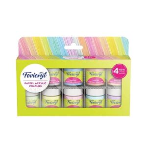 Fevicryl (pastel Acrylic colours) 10 pastel shades