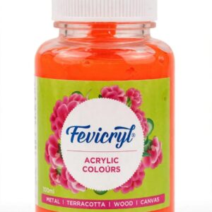 FEVICRYL ACRYLIC COLOURS 100 ML NEON ORANGE -017