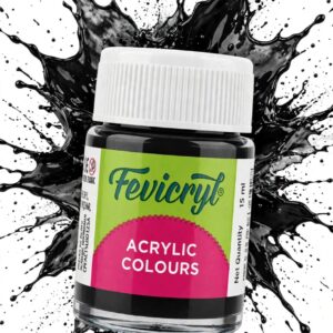 FEVICRYL ACRYLIC COLOURS (15 ML)BLACK N0-02