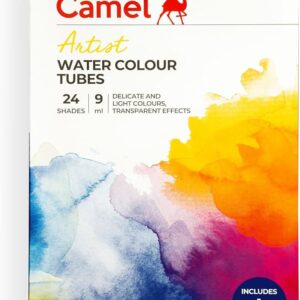 CAMEL ARTIST WATER COLOURS TUBES  (24 SHADES) 9ml